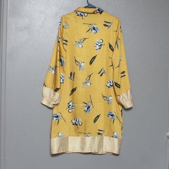 Marisa and Marie made in Italy mustard yellow long sleeve button up dress - Picture 2 of 5